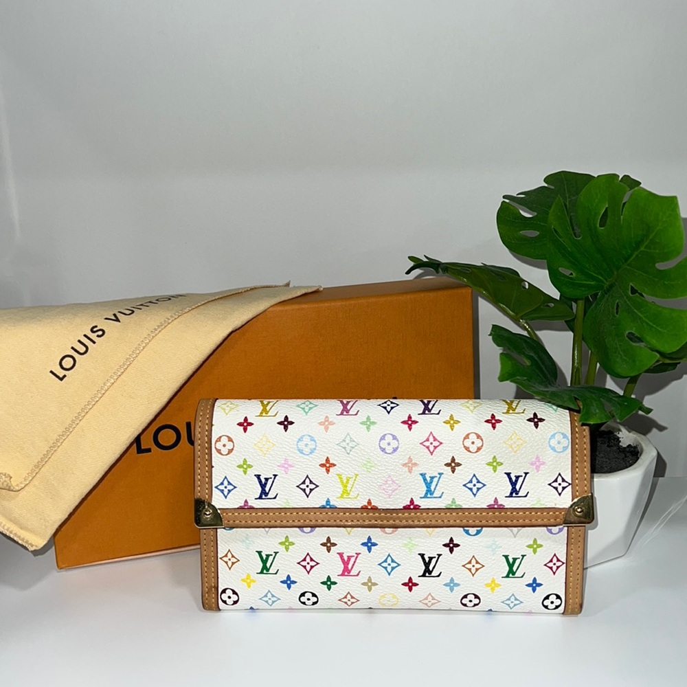 Louis Vuitton × Murakami Limited Edition Monogram Multicolor Porte Tresor Wallet